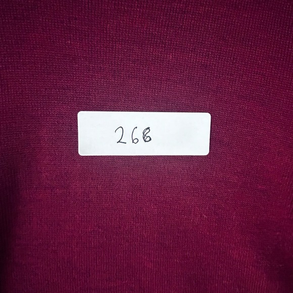 Black Brown 1826 Mens Burgundy 100% Merino Wool V-Neck Sweater Made in Italy L - Picture 7 of 7